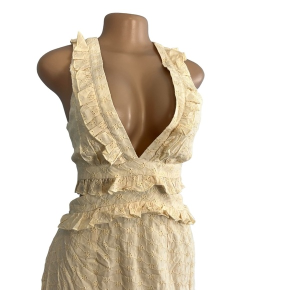 3/$30 🍂 Mable Iliana Embroidery Back Lace Up Dress Taupe - Picture 5 of 10